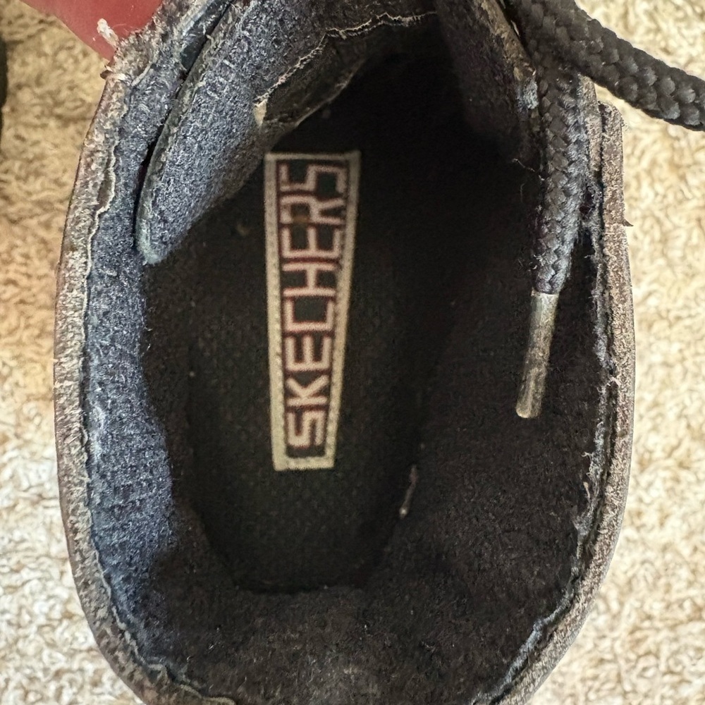 Vintage Y2K Skechers Chunky Platform Leather Ankle Boots Black size 7.5 - Picture 9 of 10